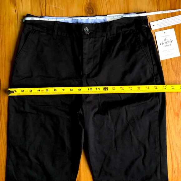 NEW CROFT & BARROW Capri Pants Black Size 4 Women’s - Picture 10 of 16